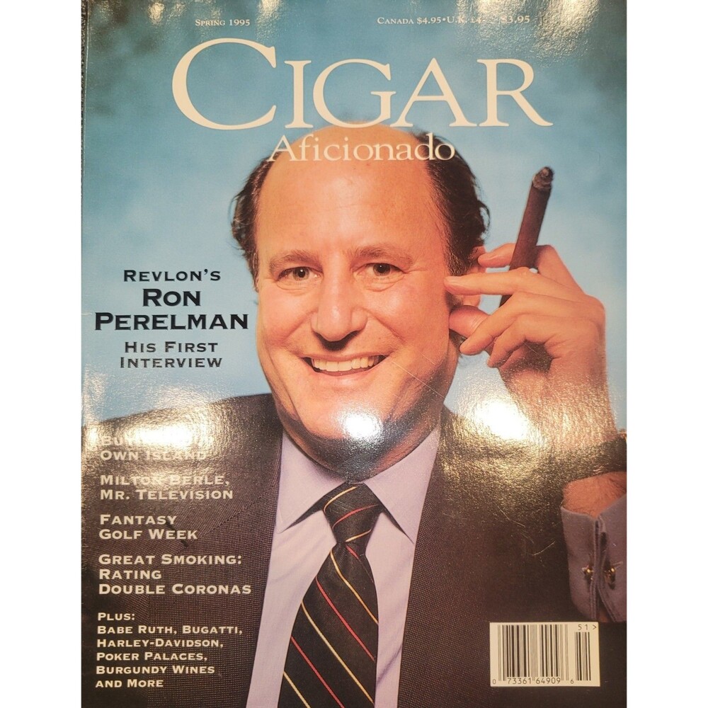 Cigar Aficionado Magazine Spring 1995 Ron Perelman Cover Harley Davidson Poker